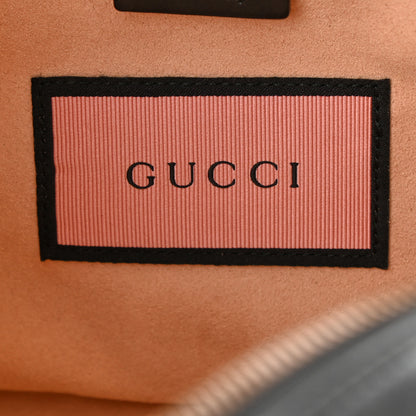Gucci Calfskin Matelasse GucciGhost Medium GG Marmont Chain Shoulder Bag Black New Acquamarine 6 of 9