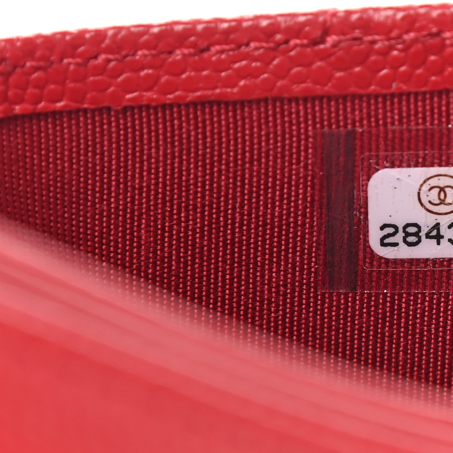 Chanel Caviar Quilted Card Holder Red 8 of 8