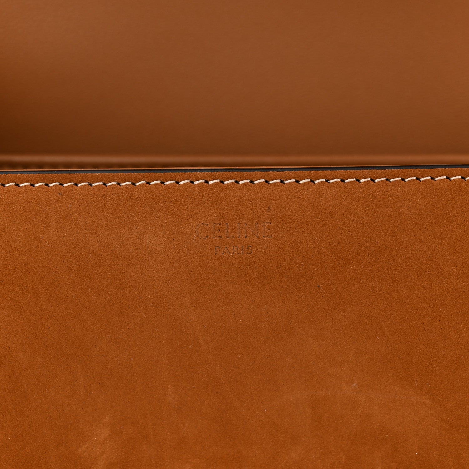 Celine Nubuck Calfskin Teen Triomphe Camel 6 of 10