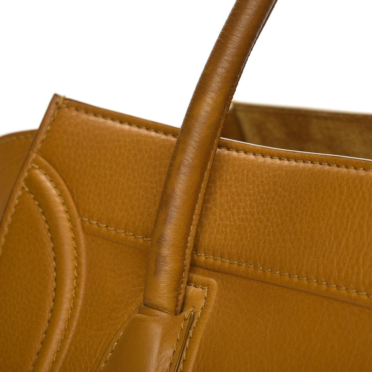 Supple Calfskin Medium Phantom Luggage Curry