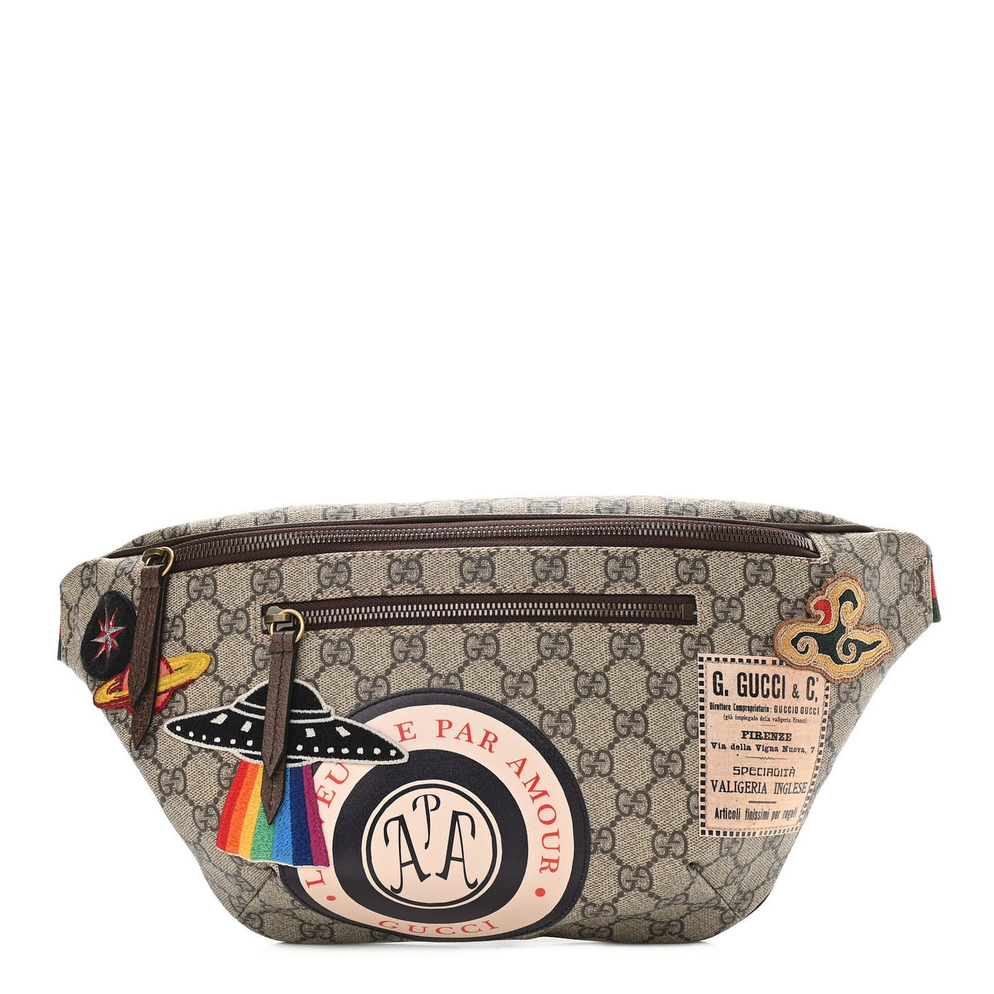 GG Supreme Monogram Courrier Belt Bag Beige New Acero