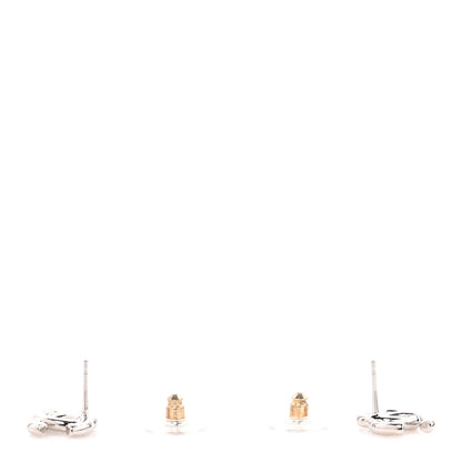 Chanel Metal CC Earrings Silver 3 of 5