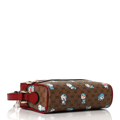 Gucci X DORAEMON Mini Vintage GG Supreme Monogram Camera Bag Beige Cherry Red 4 of 12