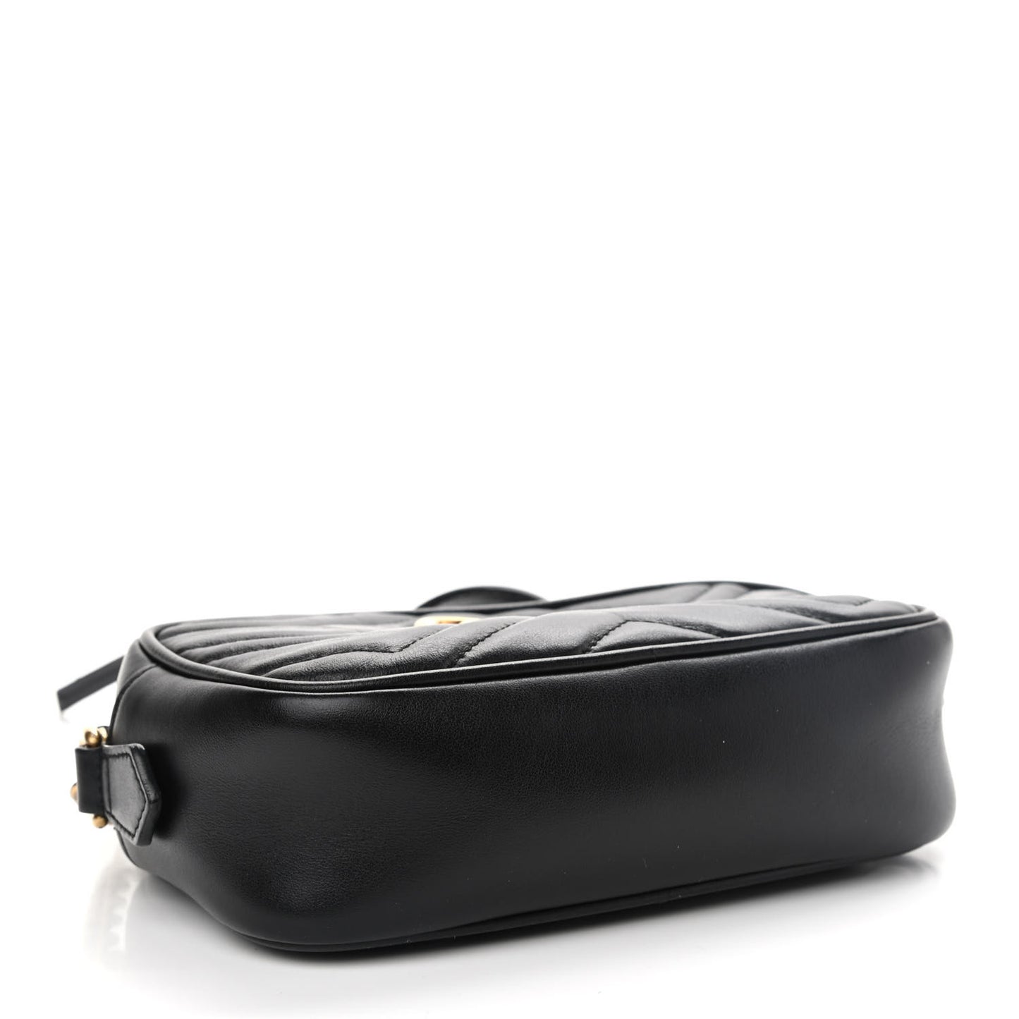 Calfskin Matelasse Mini GG Marmont Chain Shoulder Bag Black