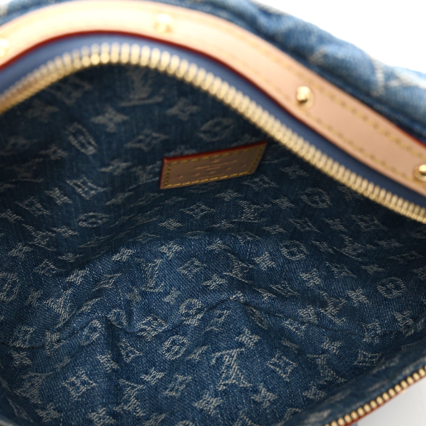 Monogram Denim High Rise Bumbag Blue