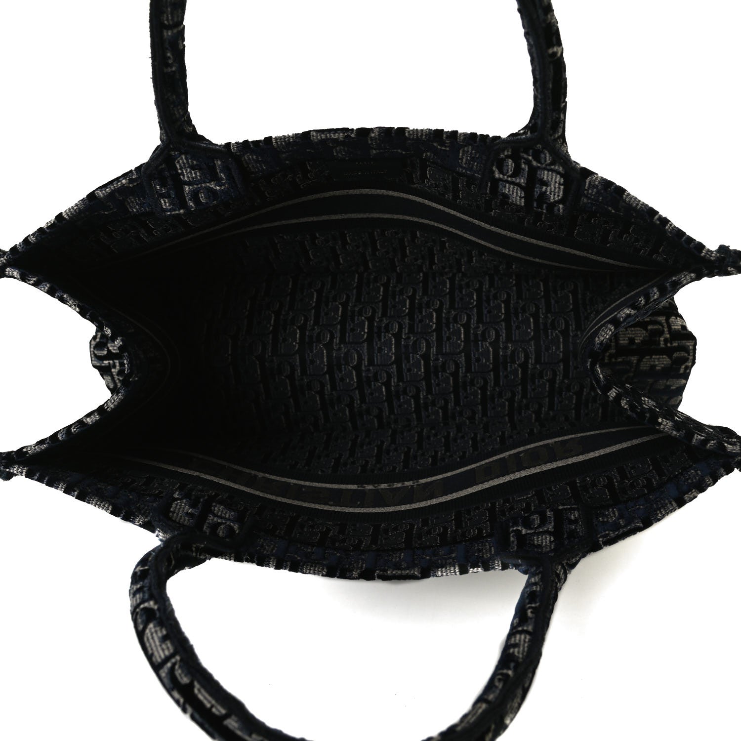 Christian Dior Oblique Velvet Medium Book Tote Blue Multicolor 5 of 11