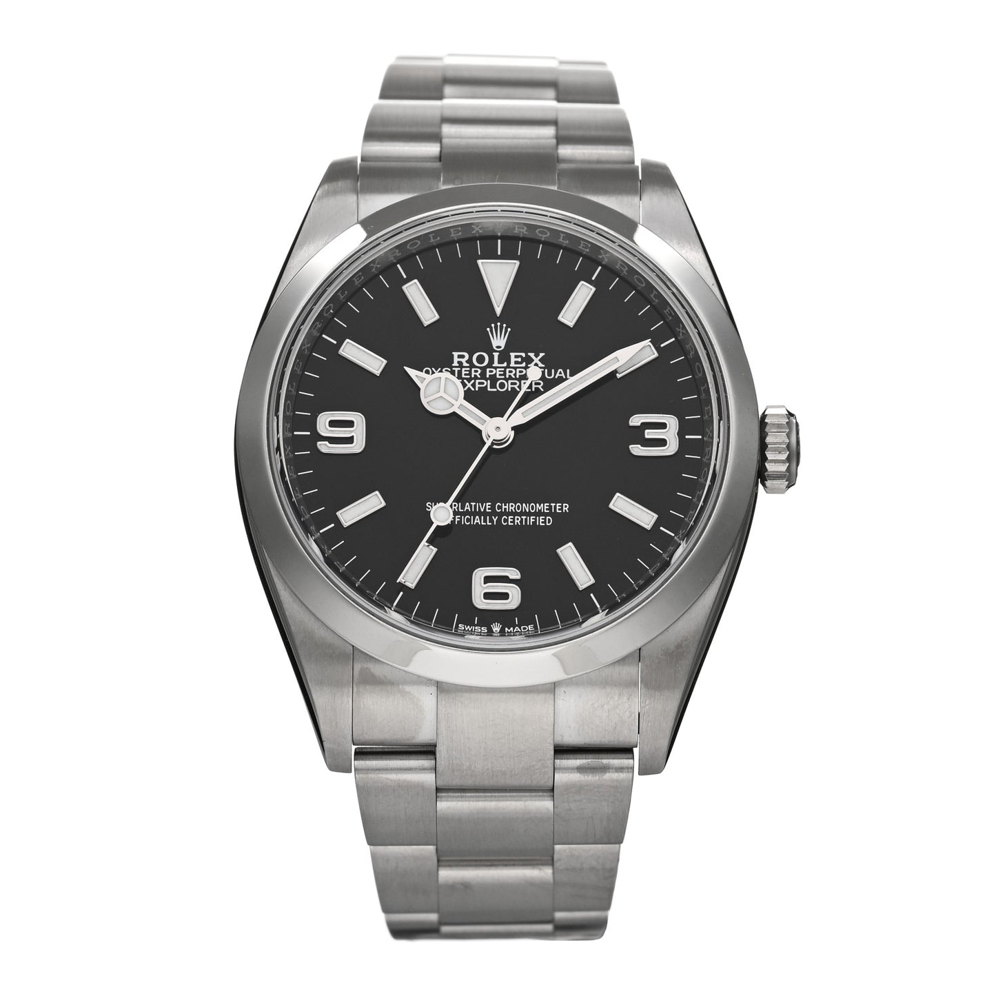 Stainless Steel 36mm Oyster Perpetual Explorer Watch Black 124270