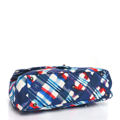 Chanel Canvas Airline Printed XXL Travel Flap Bag Blue Red White 4 of 10