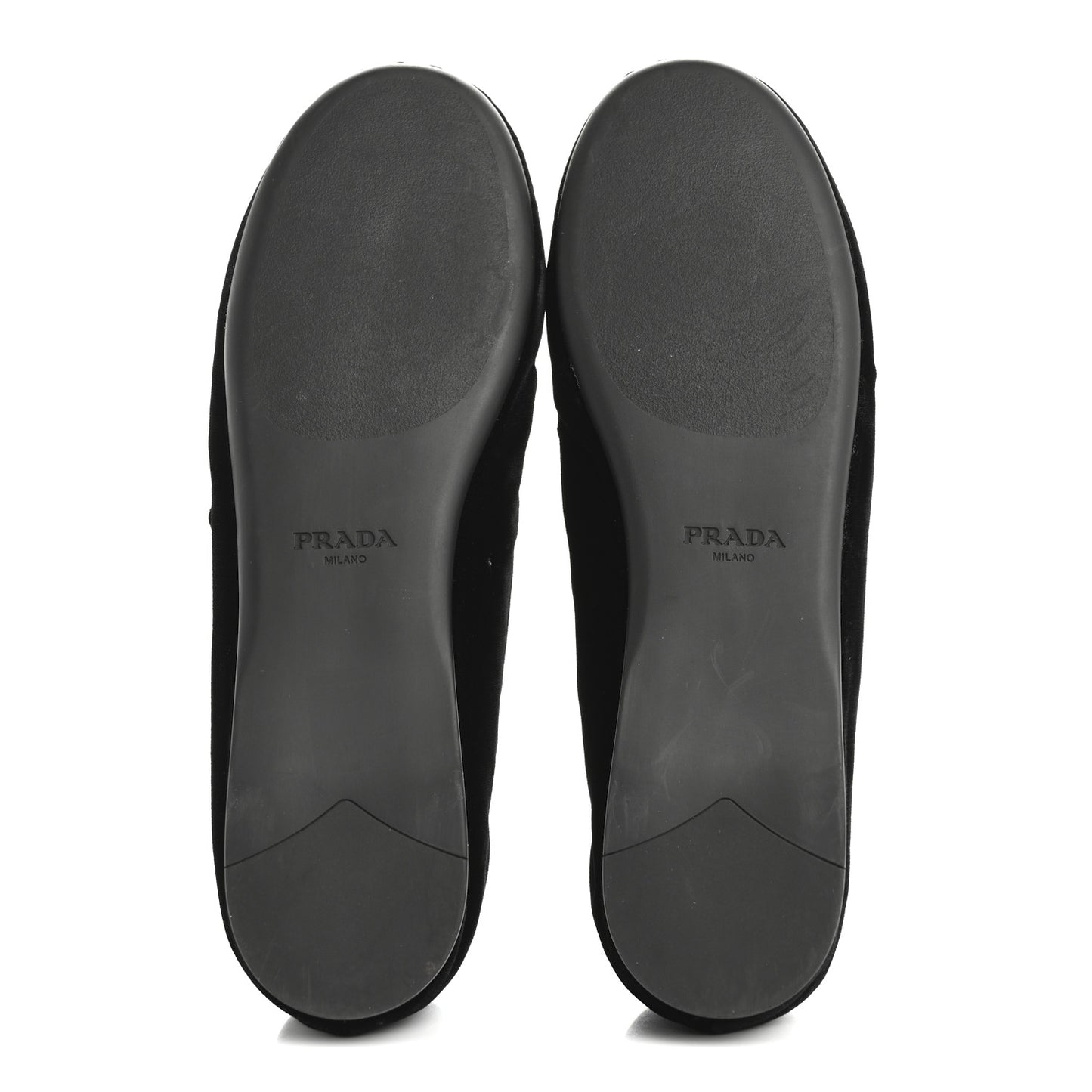 Velvet Ballerina Flats 38 Black