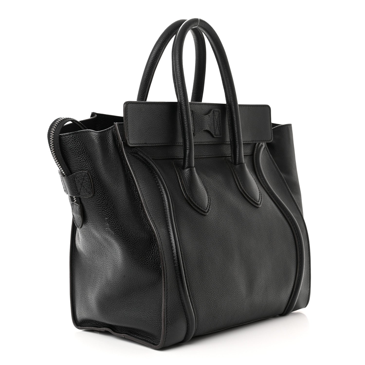 Celine Drummed Calfskin Mini Luggage Black 3 of 11