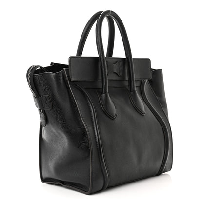 Celine Drummed Calfskin Mini Luggage Black 3 of 11