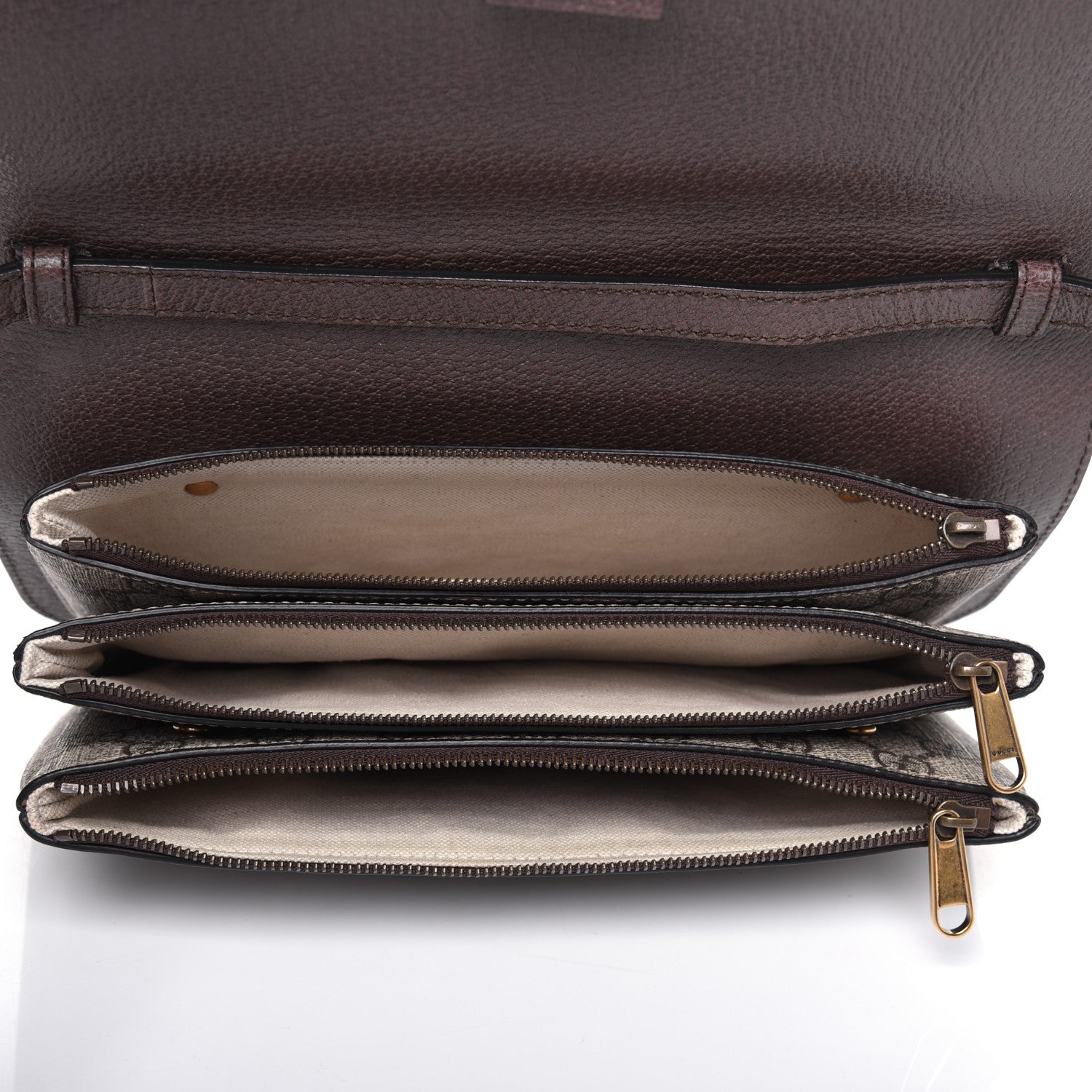 Gucci GG Supreme Monogram Web Ophidia Flap Messenger Bag Beige New Acero 5 of 18