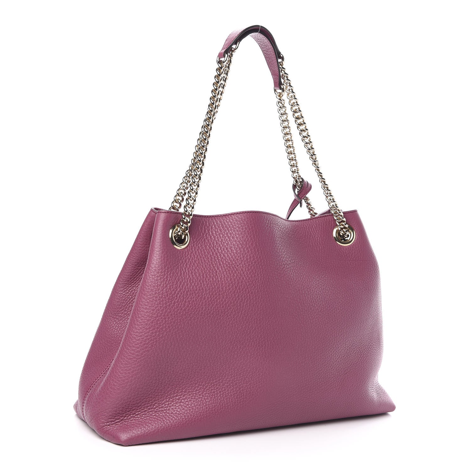 Gucci Pebbled Calfskin Medium Soho Chain Shoulder Bag Peonia Flower 3 of 10