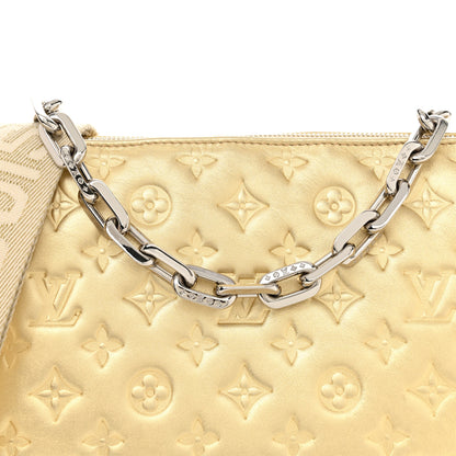 Louis Vuitton Lambskin Embossed Monogram Coussin PM Gold 8 of 11