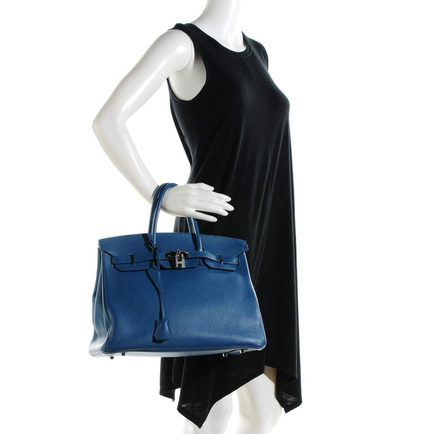 Hermes Taurillon Clemence Birkin 35 Bleu Thalassa 12 of 22