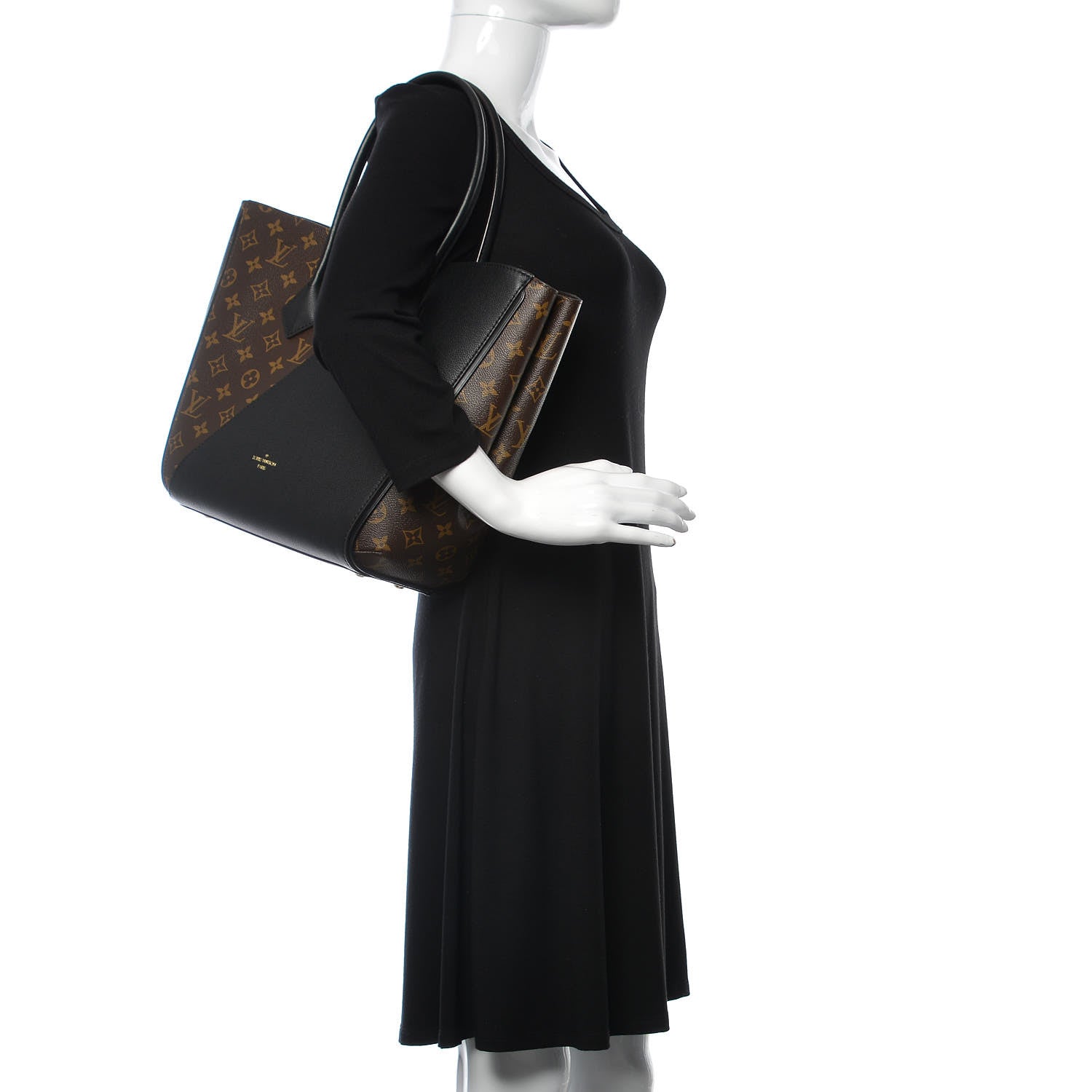 Louis Vuitton Calfskin Monogram Kimono Tote Black 2 of 9
