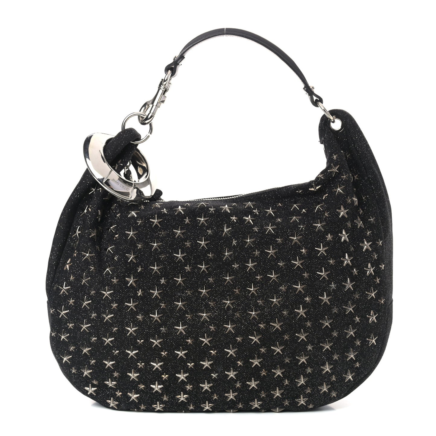 Glitter Canvas Star Studded Solar Sky Hobo Black
