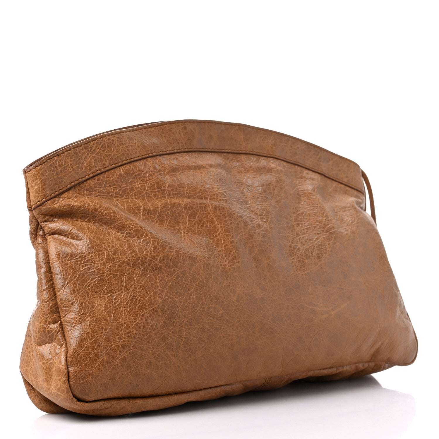 Balenciaga Agneau Classic Hardware Premier Clutch Brown 4 of 10
