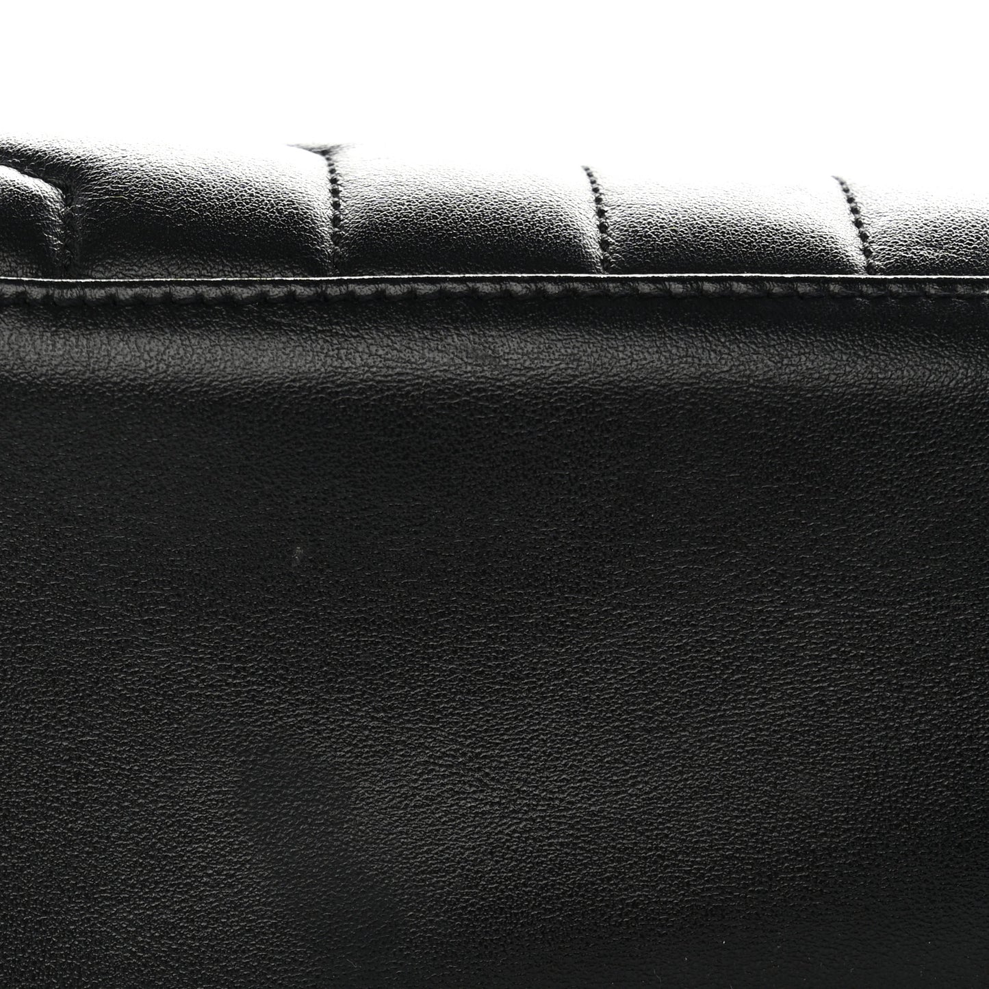Calfskin Y Quilted Monogram Medium Loulou Chain Satchel Black