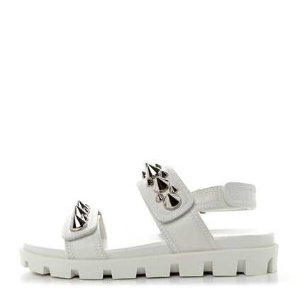 Christian Louboutin Nappa Spikita Cool Flats 39 Bianco 1 of 7