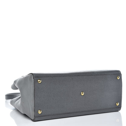 Fendi Vitello Elite Flamingo Regular 2Jours Tote Grigio Grigio Chiaro 4 of 16