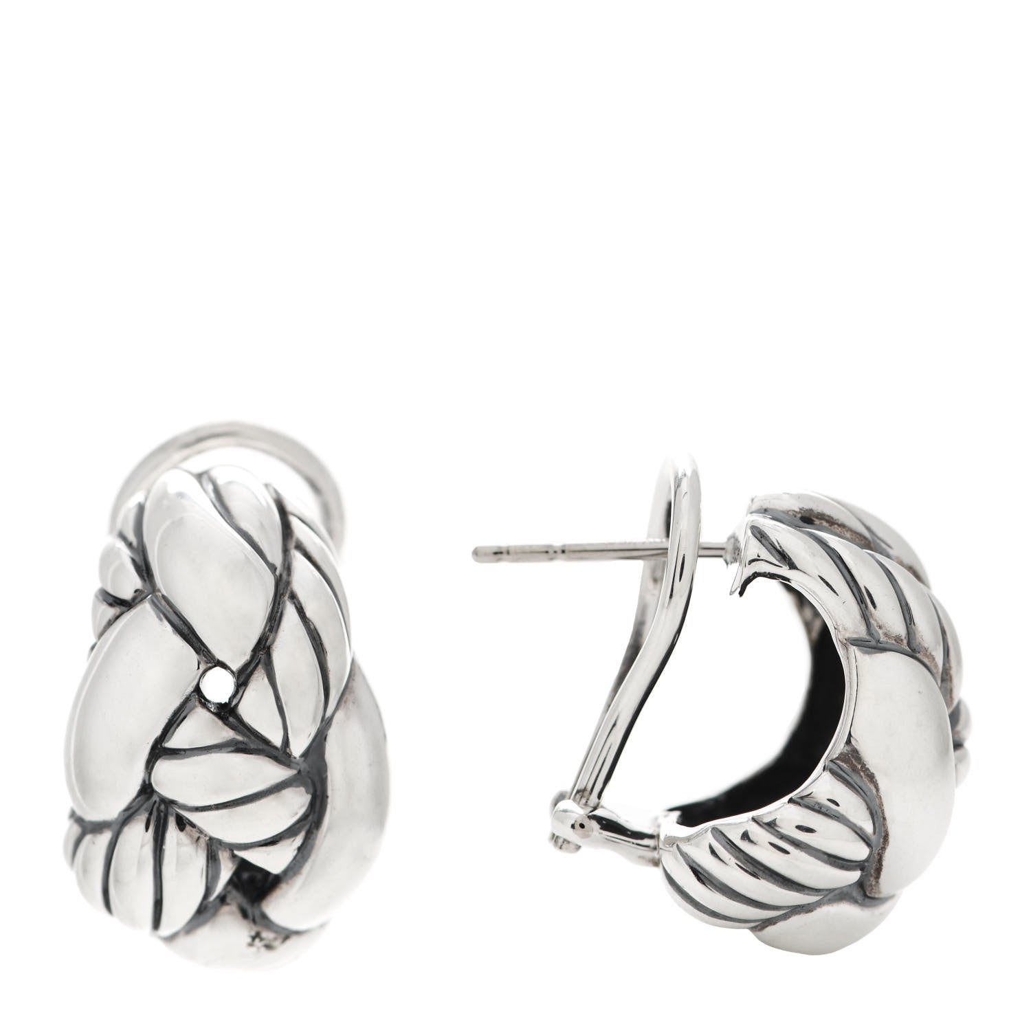 David Yurman Sterling Silver 20mm Cordelia Earrings 1 of 5