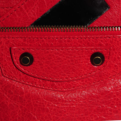 Balenciaga Agneau Classic Hardware Flat Handle Clutch Rouge Coquelicot 8 of 12