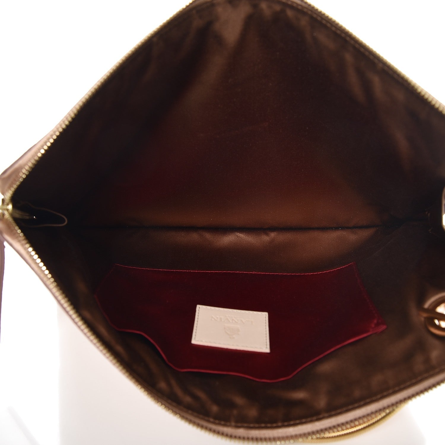 Lanvin Laminated Holographic Python Zipped Clutch Rose 5 of 7
