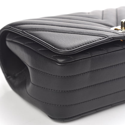 Chanel Calfskin Chevron Quilted Mini Statement Flap Black 9 of 10