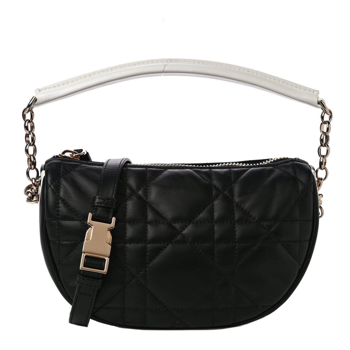 Lambskin Cannage Small Dior Vibe Hobo Bag Black