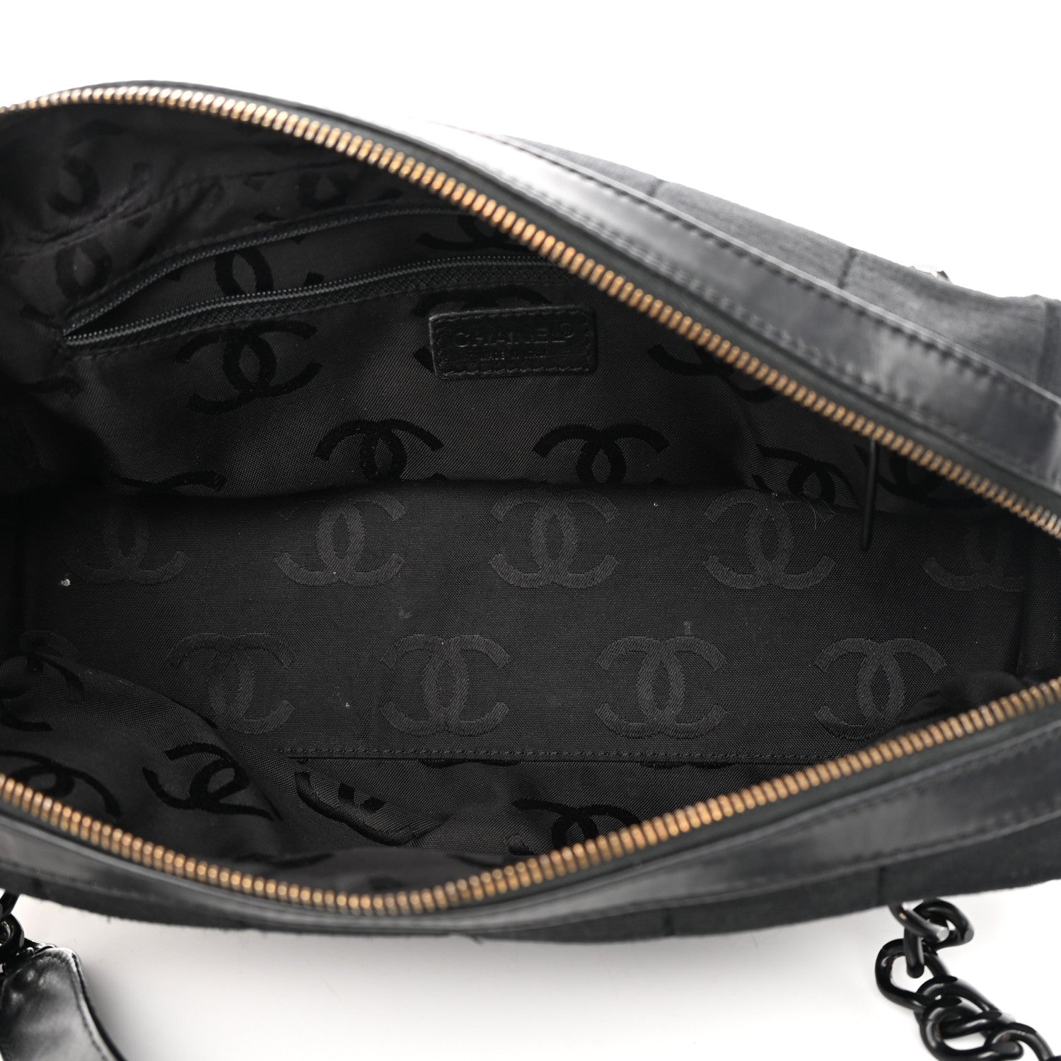 Chanel Jersey Quilted Chocolate Bar Shoulder Bag Black 4 of 19