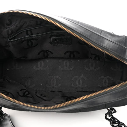 Chanel Jersey Quilted Chocolate Bar Shoulder Bag Black 4 of 19