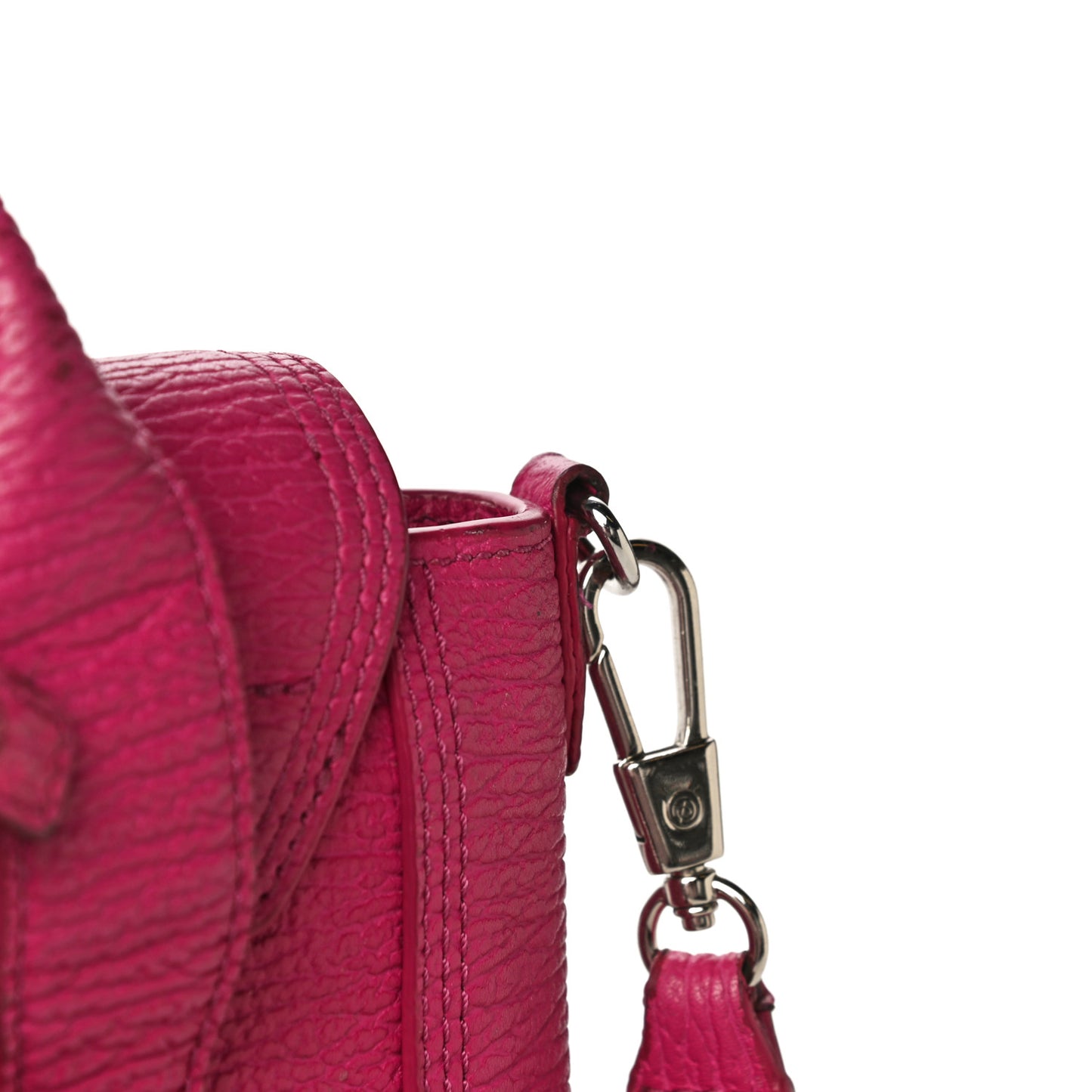 Textured Calfskin Mini Pashli Satchel Fuschia