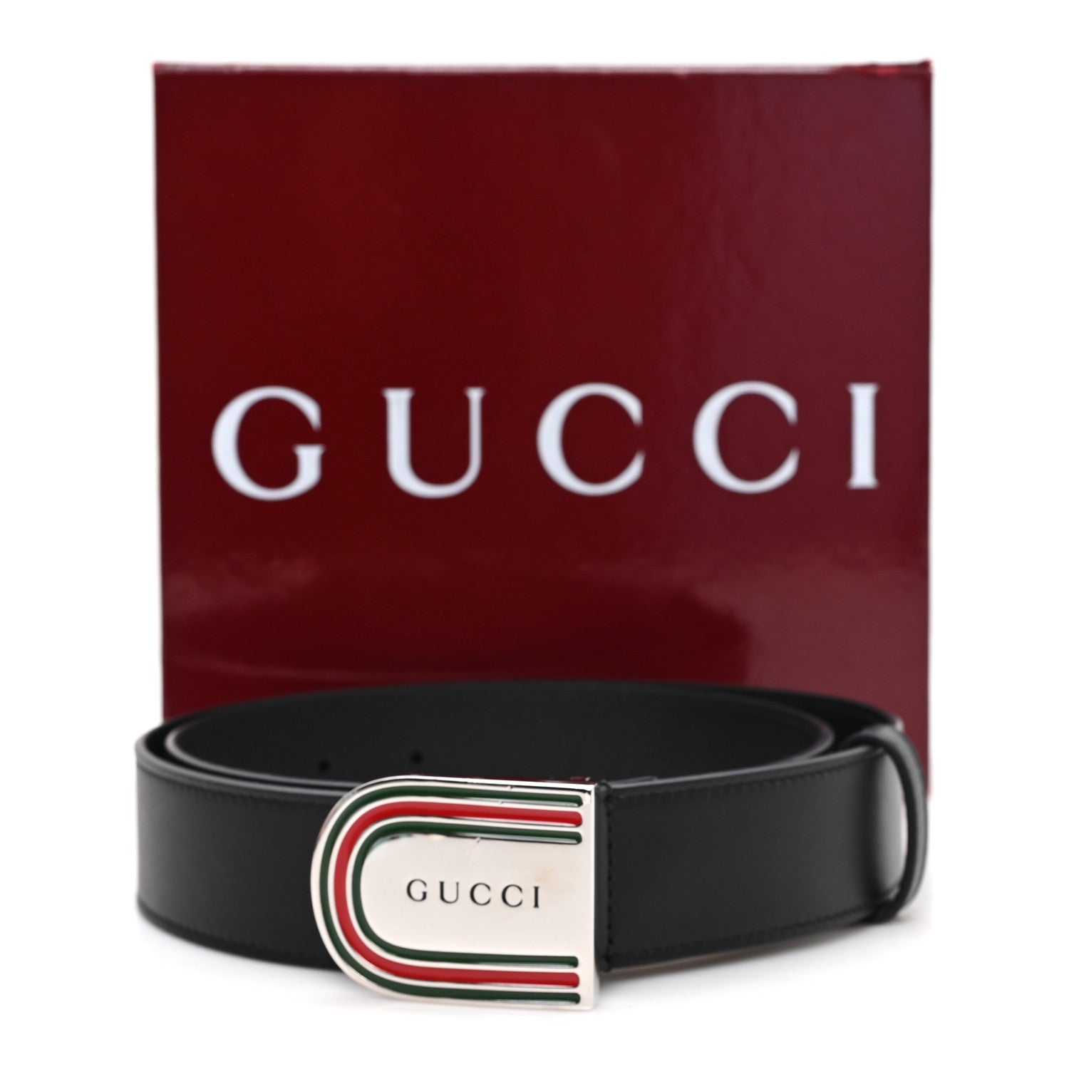 Gucci Moon Calfskin Round Plaque 85 34 Black 5 of 5