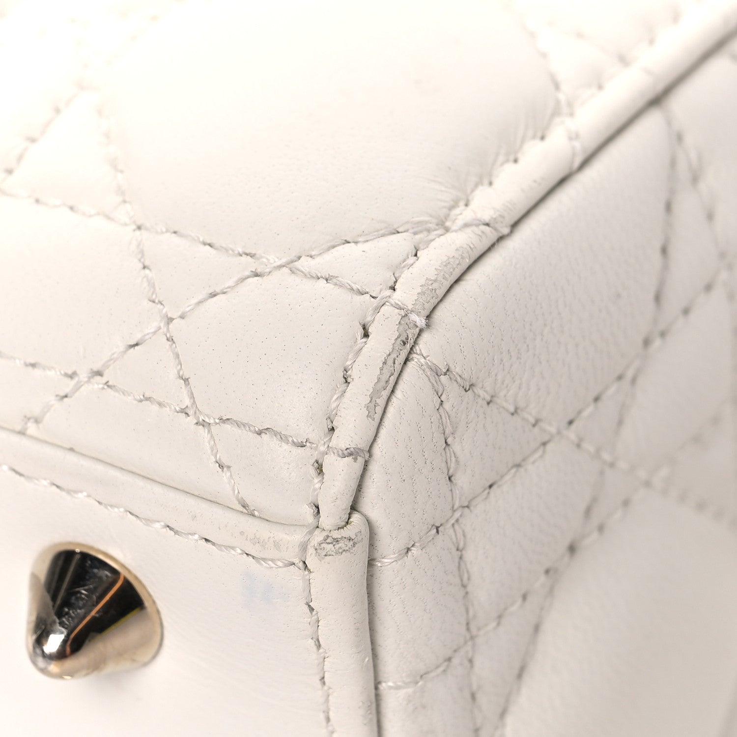 Christian Dior Lambskin Cannage Small My ABCDior Lady Dior White 12 of 14