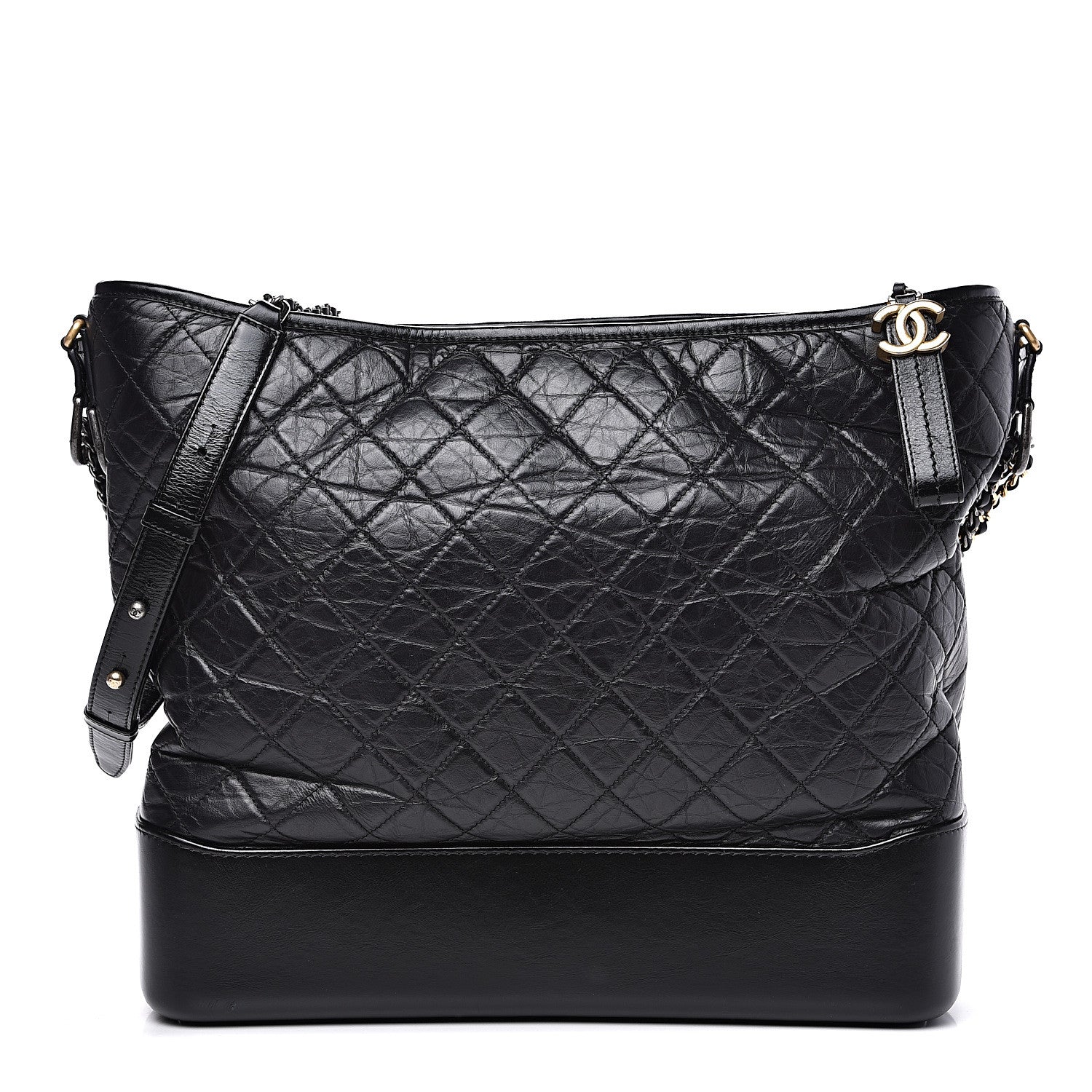 Chanel Aged Calfskin Quilted Maxi Gabrielle Hobo Black 1 of 10