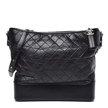Chanel Aged Calfskin Quilted Maxi Gabrielle Hobo Black 1 of 10