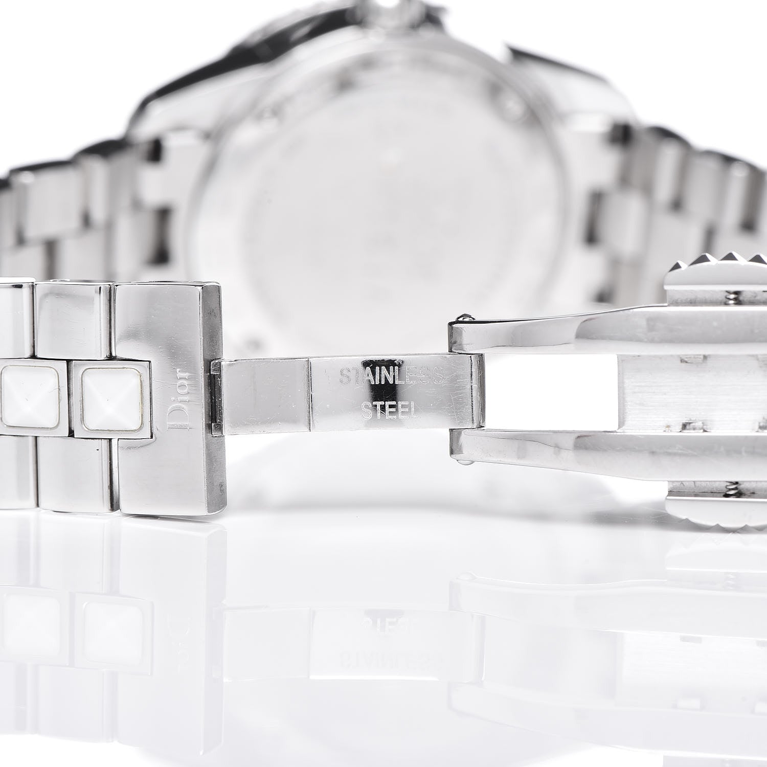 Christian Dior Stainless Steel Sapphire 29mm Christal Quartz Watch White 4 of 7