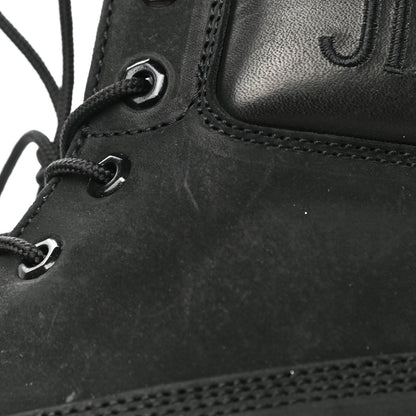 Jimmy Choo X TIMBERLAND Nubuck Glitter Womens Ankle Boots 39.5 Black Gunmetal 14 of 15