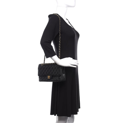 Chanel Caviar Quilted Medium Double Flap Black 2 of 13
