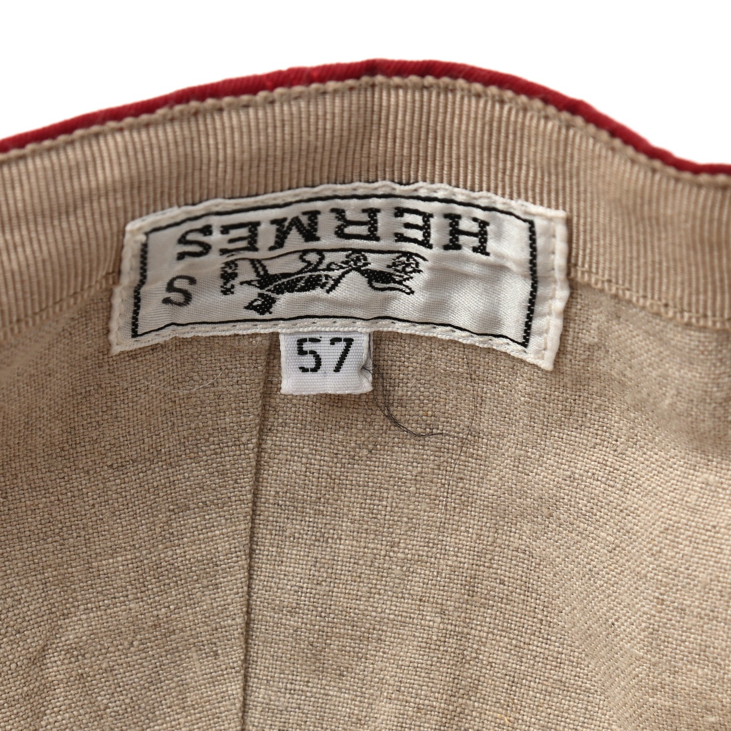 Hermes Cotton H Cap 57 Red 8 of 10