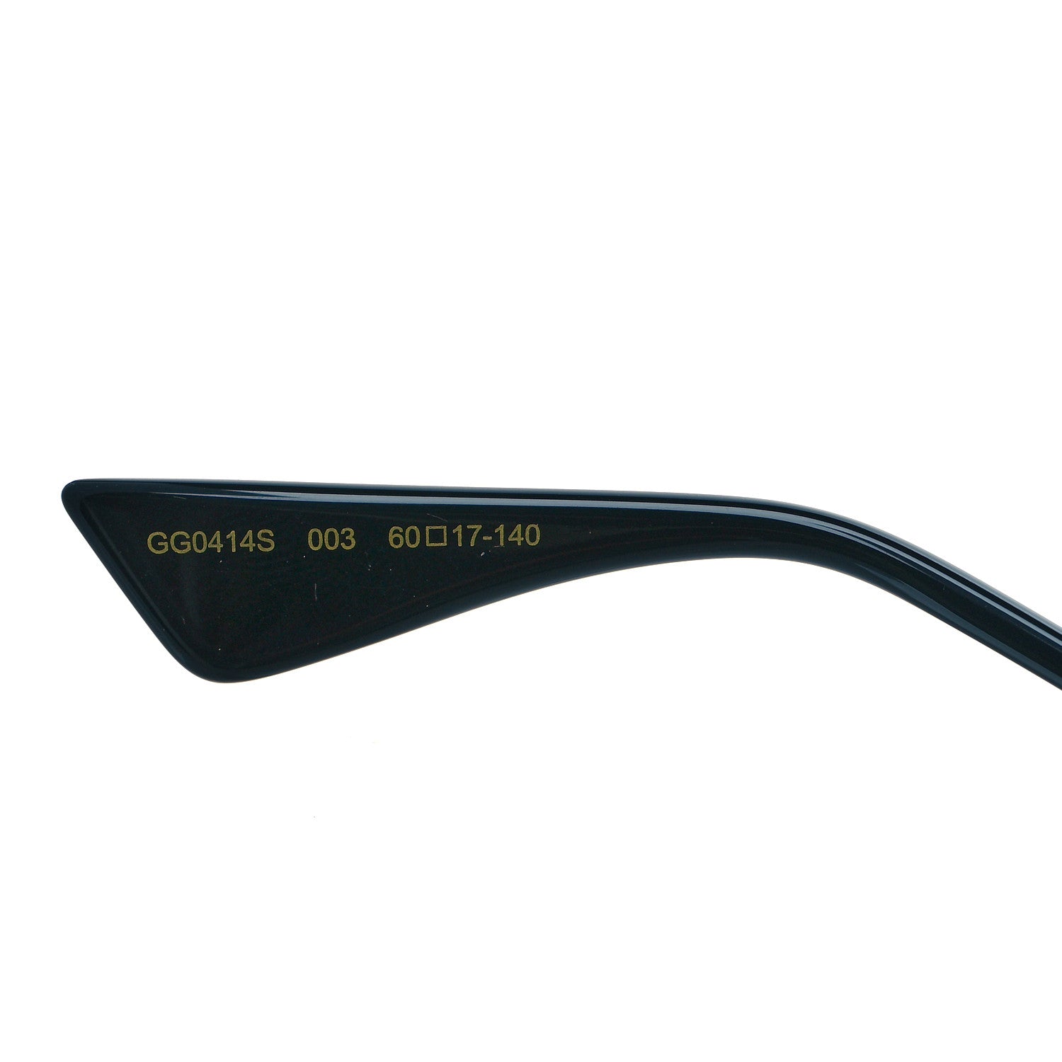 Gucci Metal Rectangular Frame Sunglasses GG0414S Gold Multicolor 5 of 7