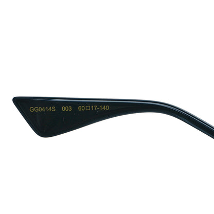 Gucci Metal Rectangular Frame Sunglasses GG0414S Gold Multicolor 5 of 7