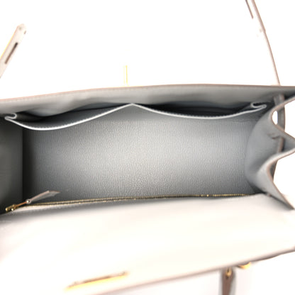 Hermes Tadelakt Kelly Sellier 28 Gris Perle 5 of 10