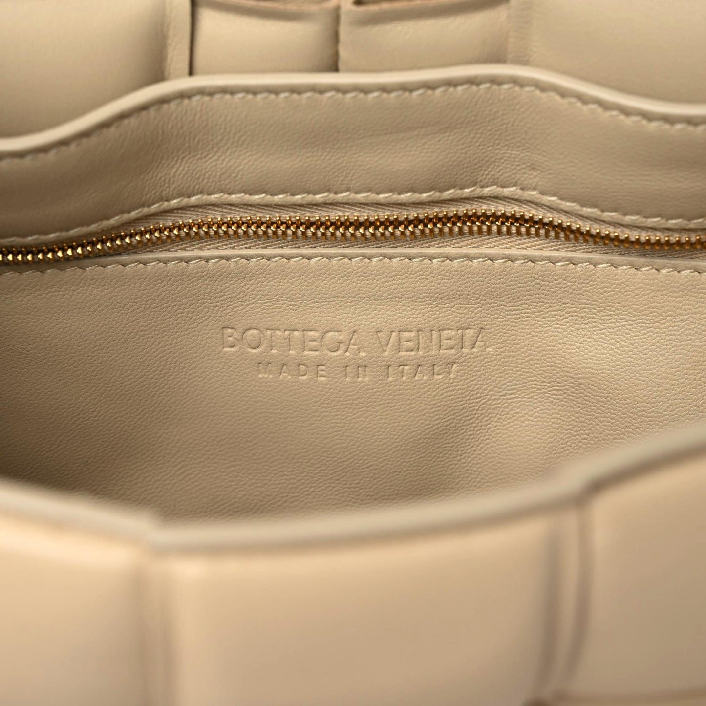 Nappa Maxi Intreccio Padded Cassette Crossbody Bag Porridge