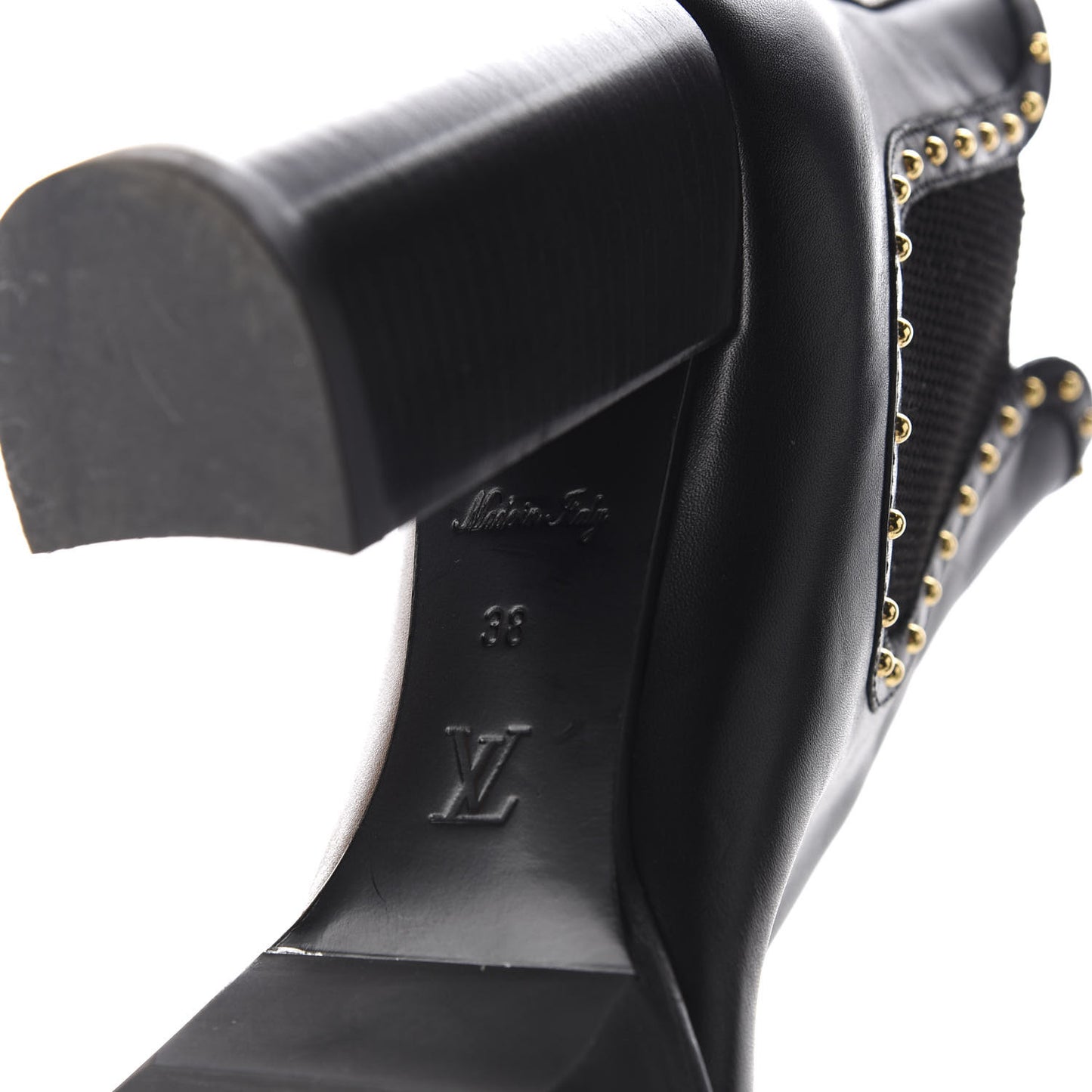 Calfskin Rockabilly Chelsea Ankle Boots 38 Black