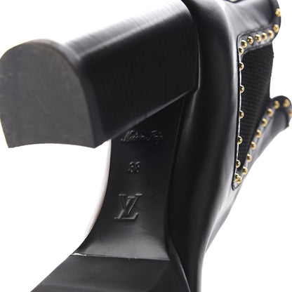 Louis Vuitton Calfskin Rockabilly Chelsea Ankle Boots 38 Black 7 of 10
