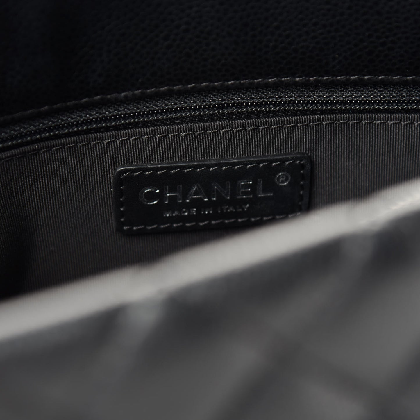 Caviar Quilted City Shopping Tote Black