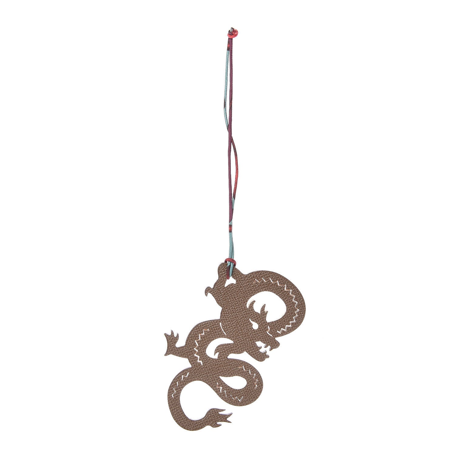 Hermes Epsom Togo Petit H Dragon Bag Charm Orange 1 of 5