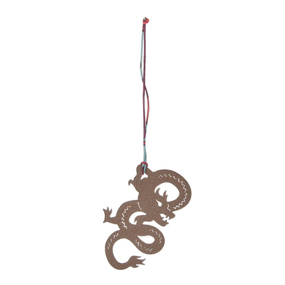 Hermes Epsom Togo Petit H Dragon Bag Charm Orange 1 of 5
